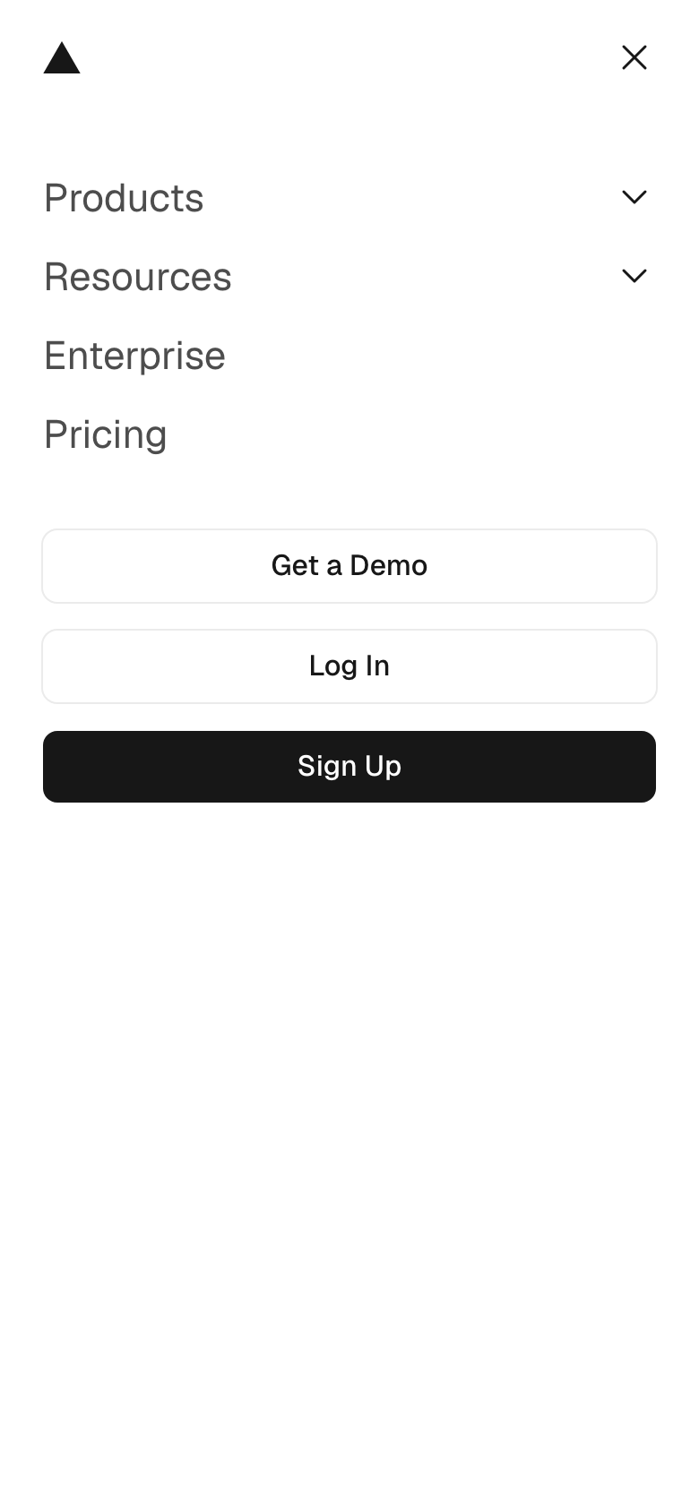Mobile navigation open
